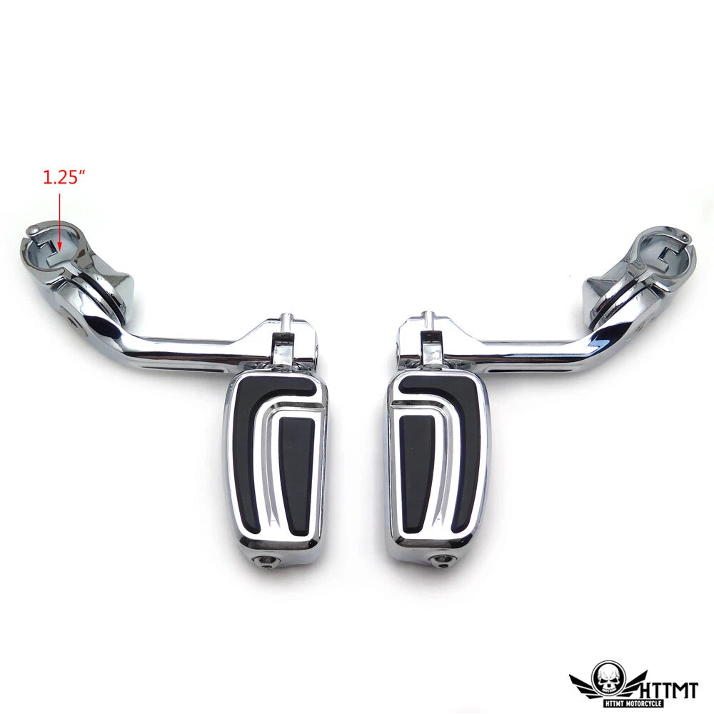 Chrome 5" Long Foot Peg Kit for Honda Shadow VT600 (1988–1990)