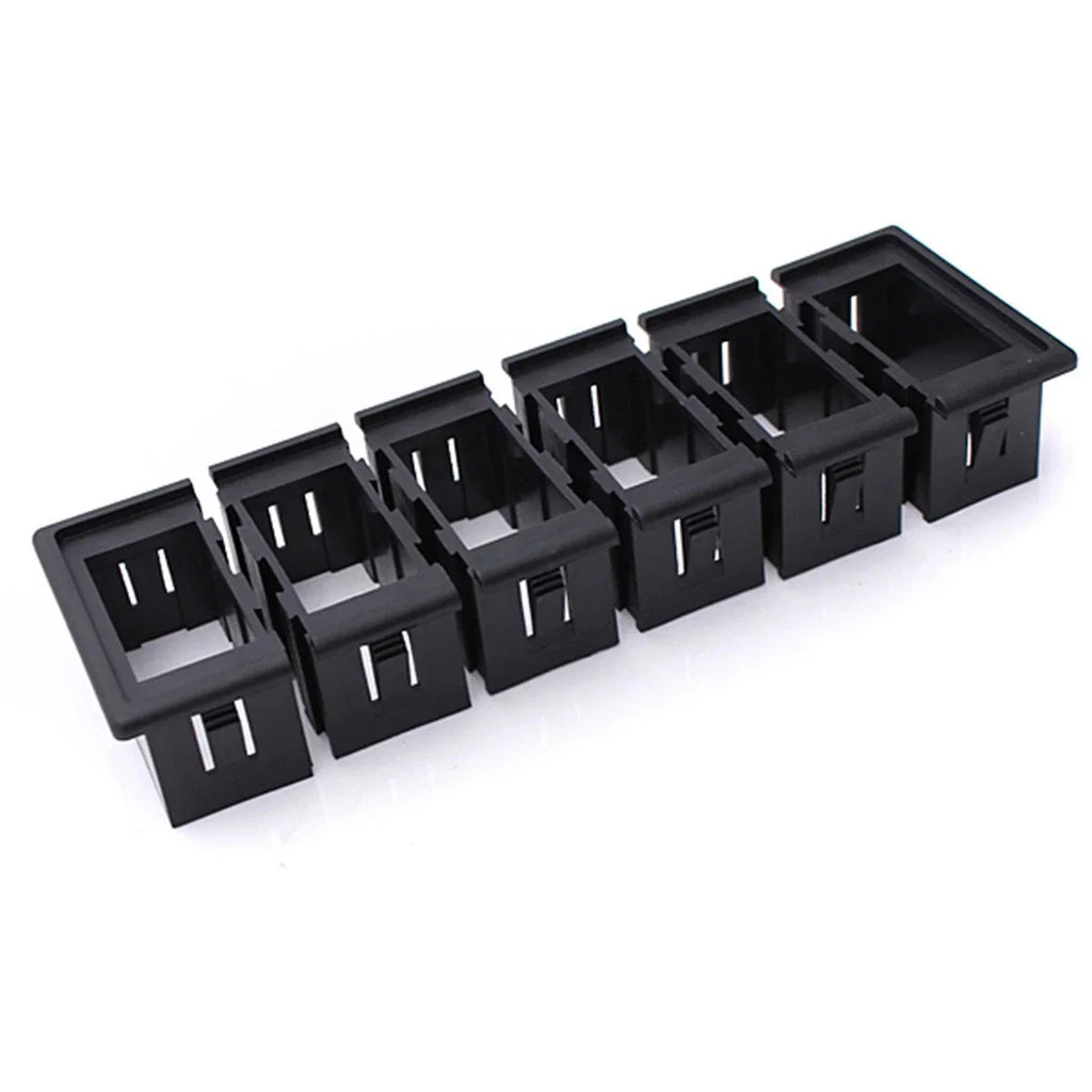 6 Gang Boat Rocker Switch Clip Panel Patrol Holder Housing Case Accessories