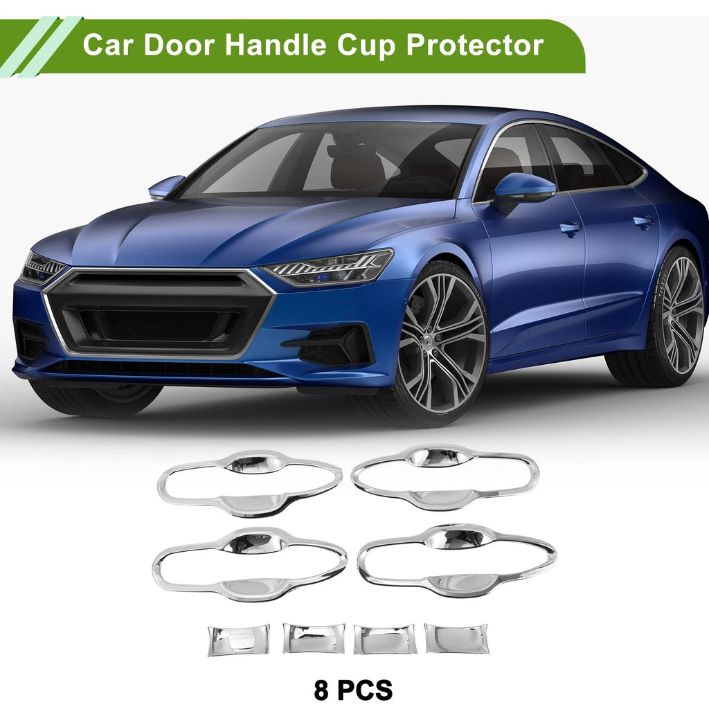 Set of 8 Chrome Door Handle Cup Protectors for Toyota Camry (2018–2024)