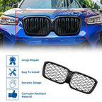Front Upper Bumper Grille for BMW X3 G01 (2020–2023) Half Chrome Silver Tone