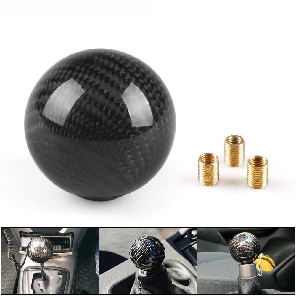 Carbon Fiber Round Ball Gear Shift Knob Universal