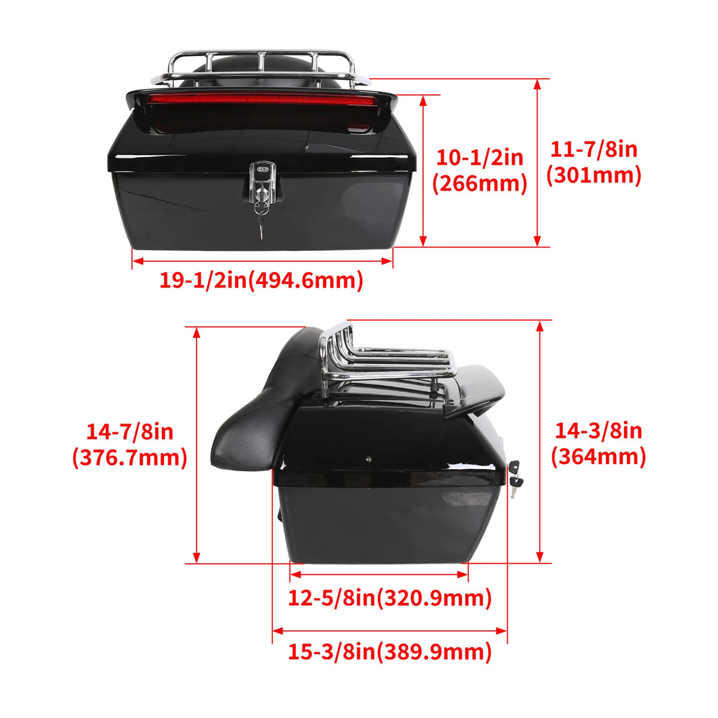 Motorcycle Trunk Tail Box Luggage Case for Honda Harley Kawasaki