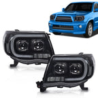 Dual LED Tube Projector Headlights for Toyota Tacoma (2005–2011)