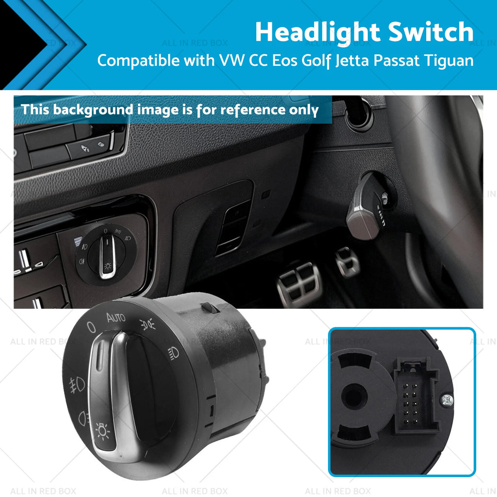 Headlight Switch for VW CC Eos Golf Jetta Passat Tiguan (2009–2017) 5ND941431B