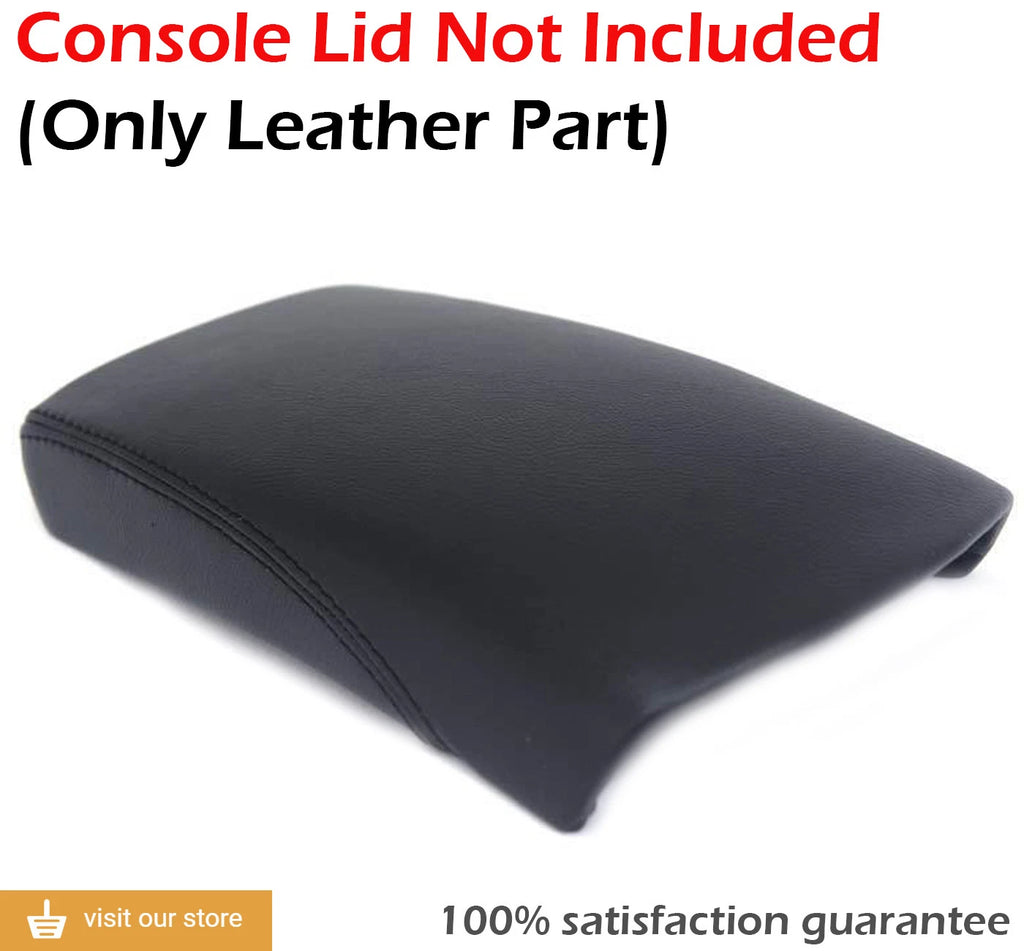 Center Console Armrest Cover for Nissan Rogue (2014–2017) Black Leather