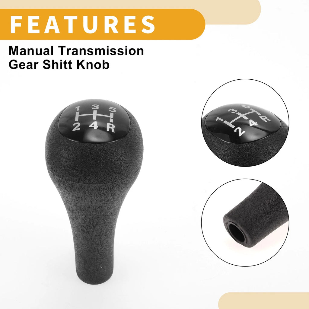 5 Speed Gear Shift Knob for Ford Focus (2003–2007) Black Plastic