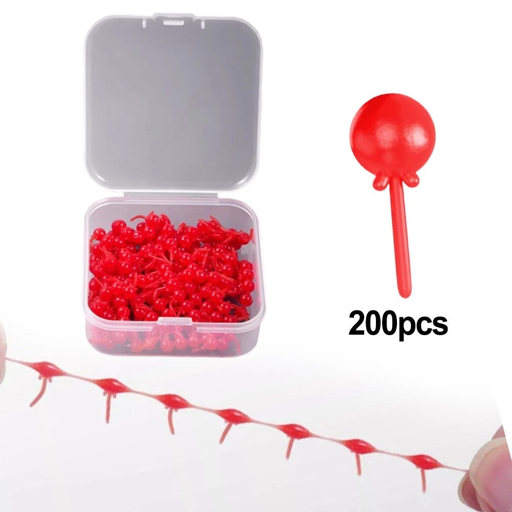200pcs Silicone Beads 5mm for Fishing Rig Accessories