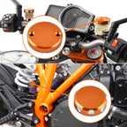 Set of 2 Front Rear Brake Reservoir Cover Caps for KTM 1290 Super Duke R (2014–2020) Orange
