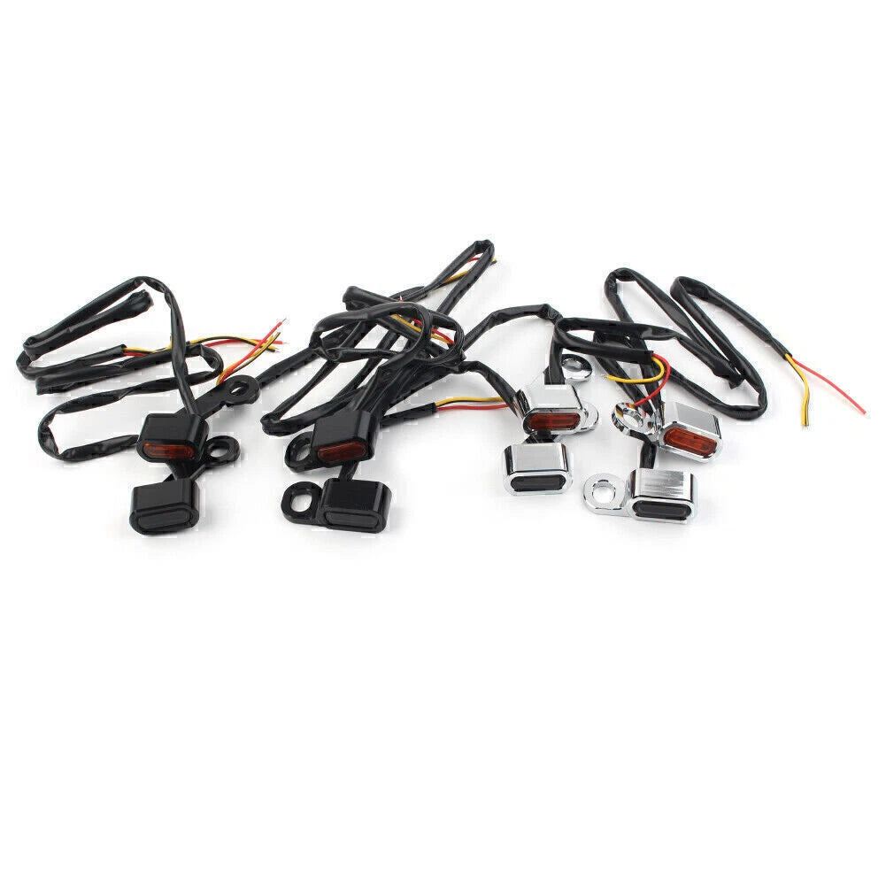 Chrome Smoke LED Turn Signal Indicator for Harley Touring Electra Glide (2009–2017)