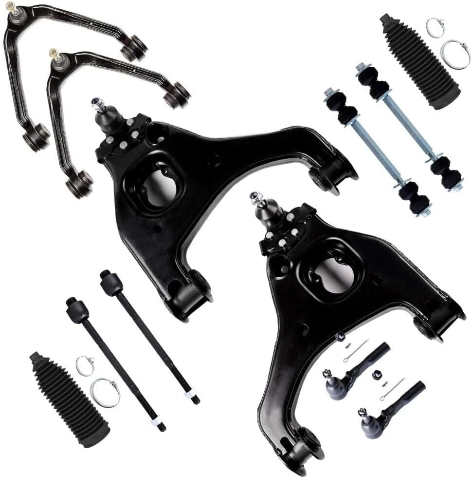 Set of 2 Front Upper & Lower Control Arms for Chevy Silverado 1500 (1999–2006)
