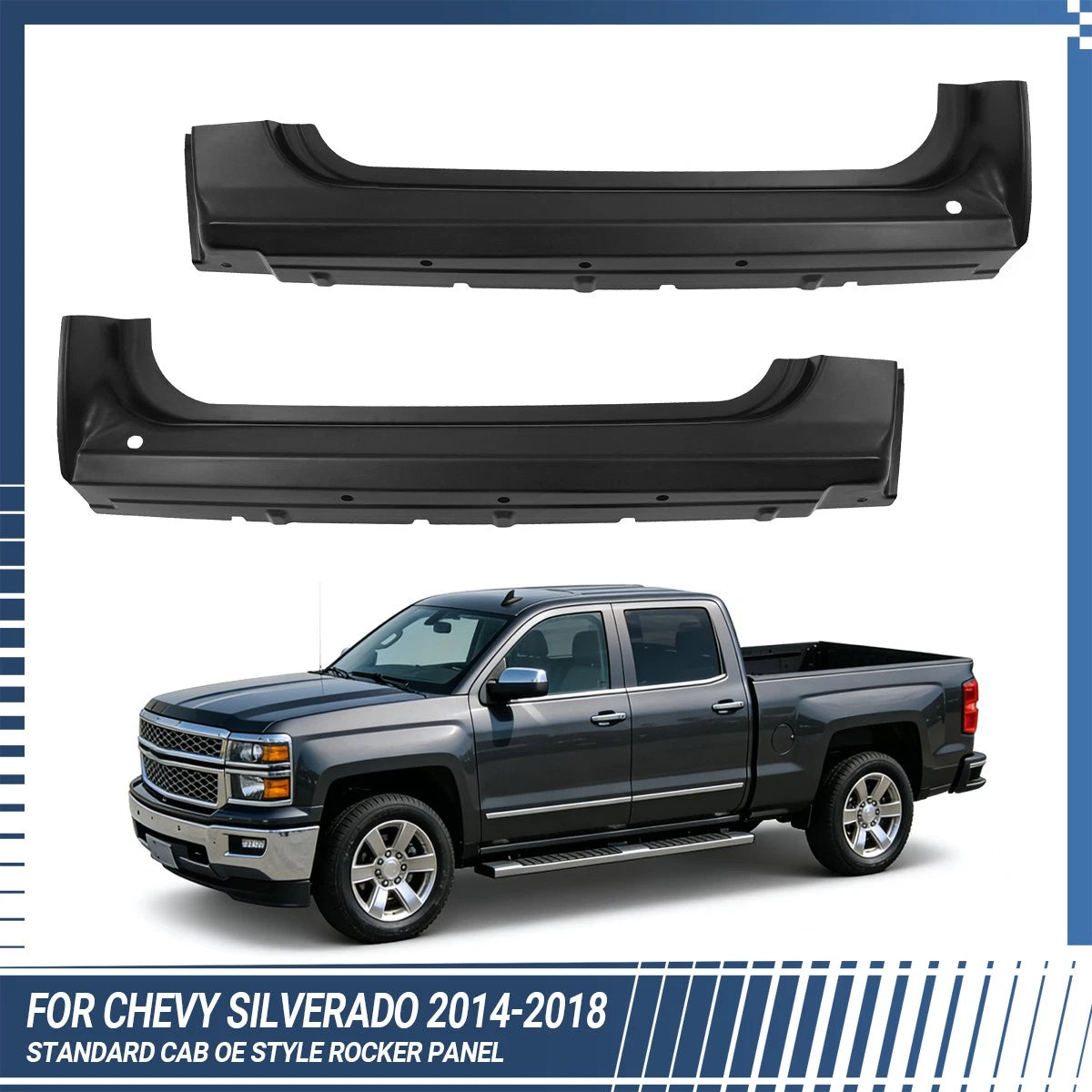 Outer Rocker Panels for Chevy Silverado Sierra 1500 (2007–2013)