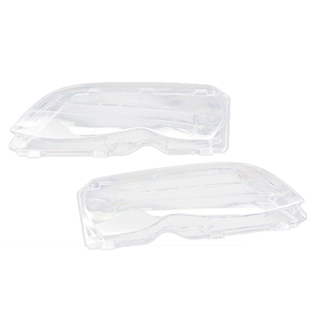 2X Transparent Headlight Lens Cover for BMW 3 Series E46 (2002–2005)