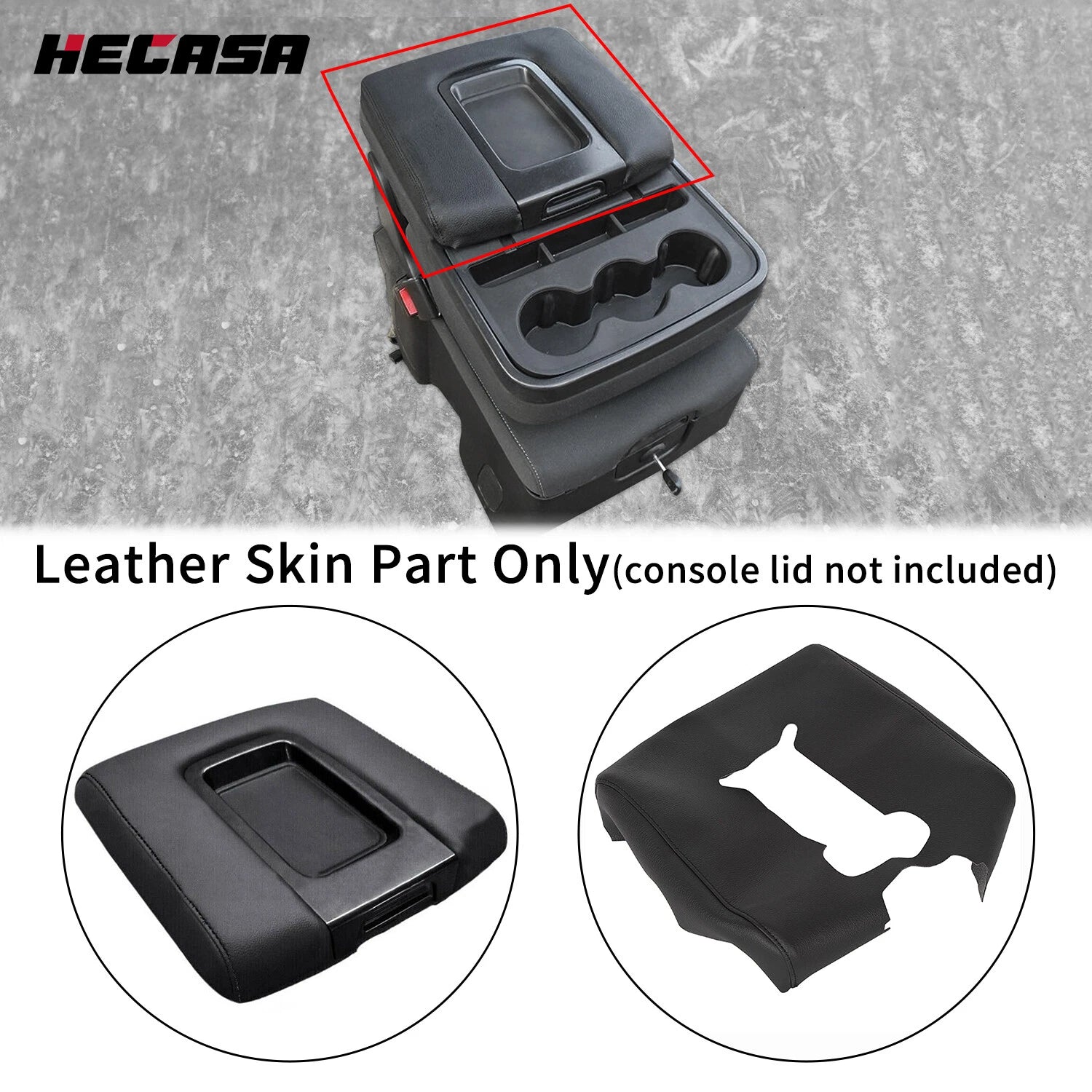 Console Lid Armrest Cover for Chevrolet Silverado/Sierra 1500/2500/3500 (2014–2018)