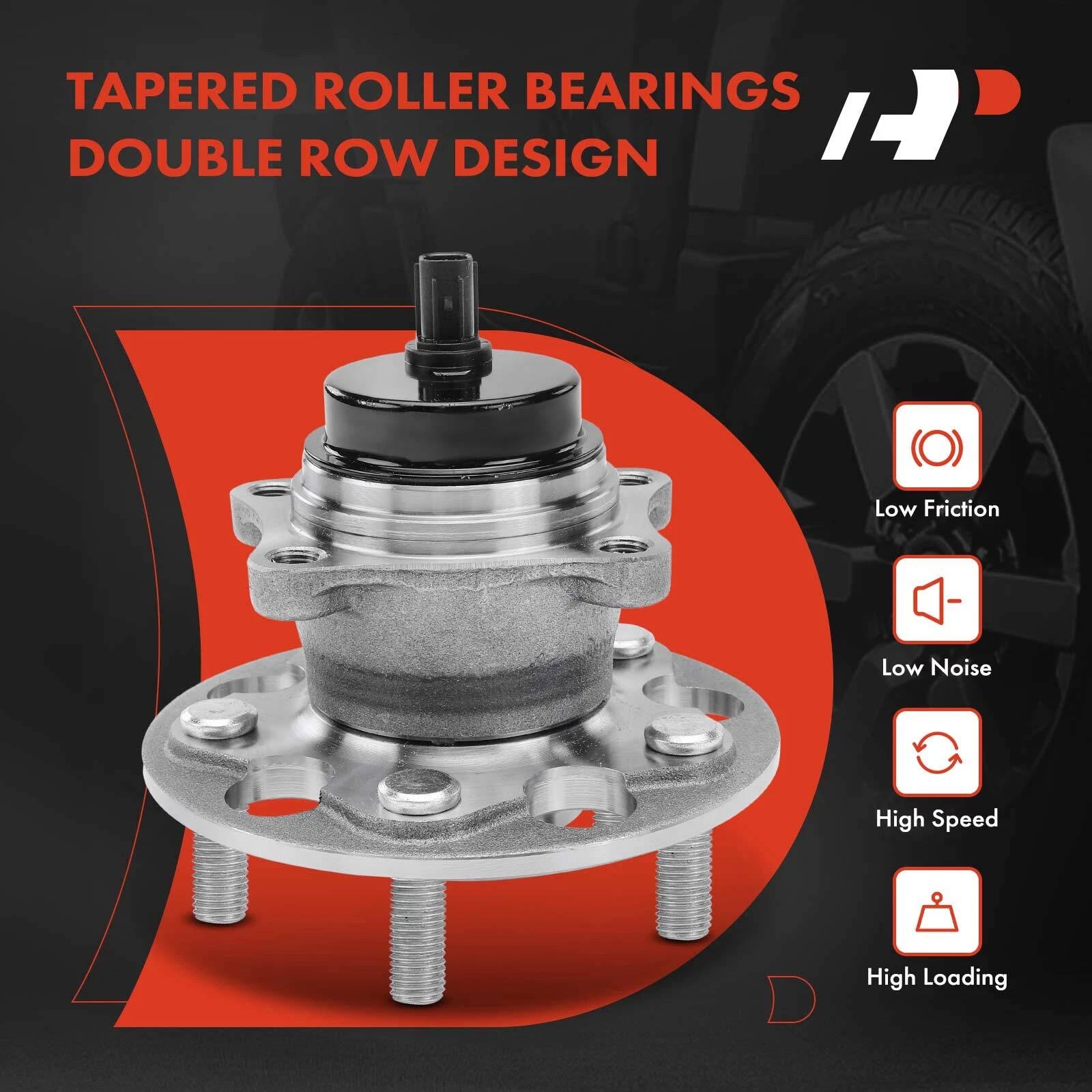 2x Rear Wheel Hub & Bearing Assembly with ABS Sensor for Toyota Camry (2012–2017)