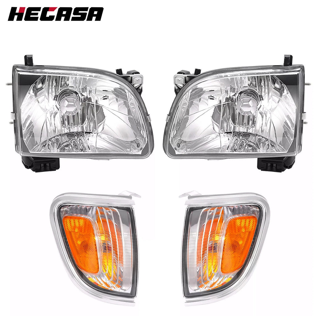 Set of 2 Headlights Corner Lamps w/Bulbs for Toyota Tacoma (2001–2004)