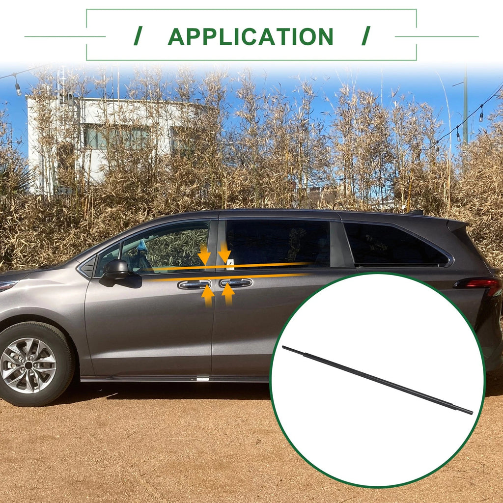 1pc Rear Left Weatherstrip Window Seal No. 6823008020 for Toyota Sienna (2011–2022)