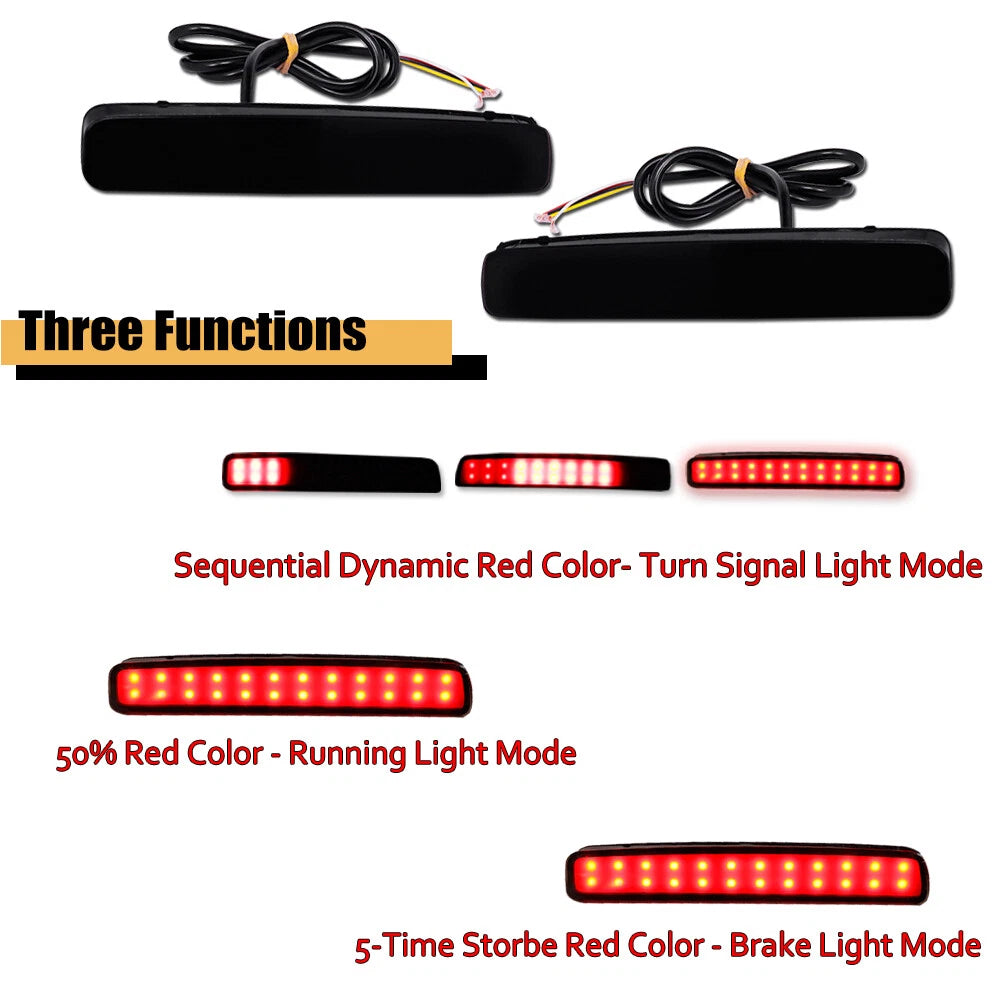 Smoke LED Rear Bumper Reflector Lights for Toyota GR Corolla (2023–2023)