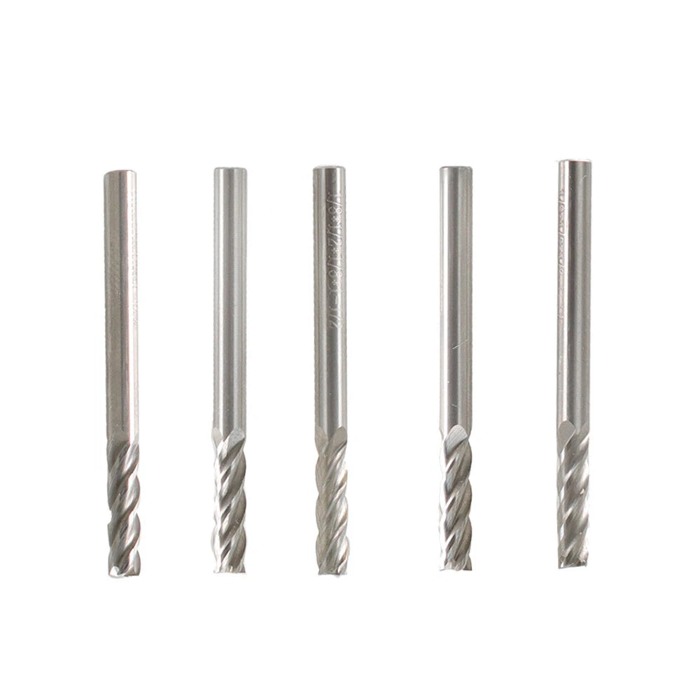 Set of 5 Carbide End Mills for Automotive Applications (Various Models)