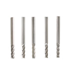 Set of 5 Carbide End Mills for Automotive Applications (Various Models)