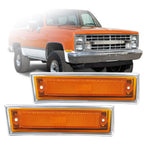 Pair of Front Side Marker Lights for GMC Chevy Pickup Truck (1981–1991) Amber Lens