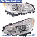Set of 2 Chrome Halogen Headlights for Subaru Legacy Outback (2015–2017)