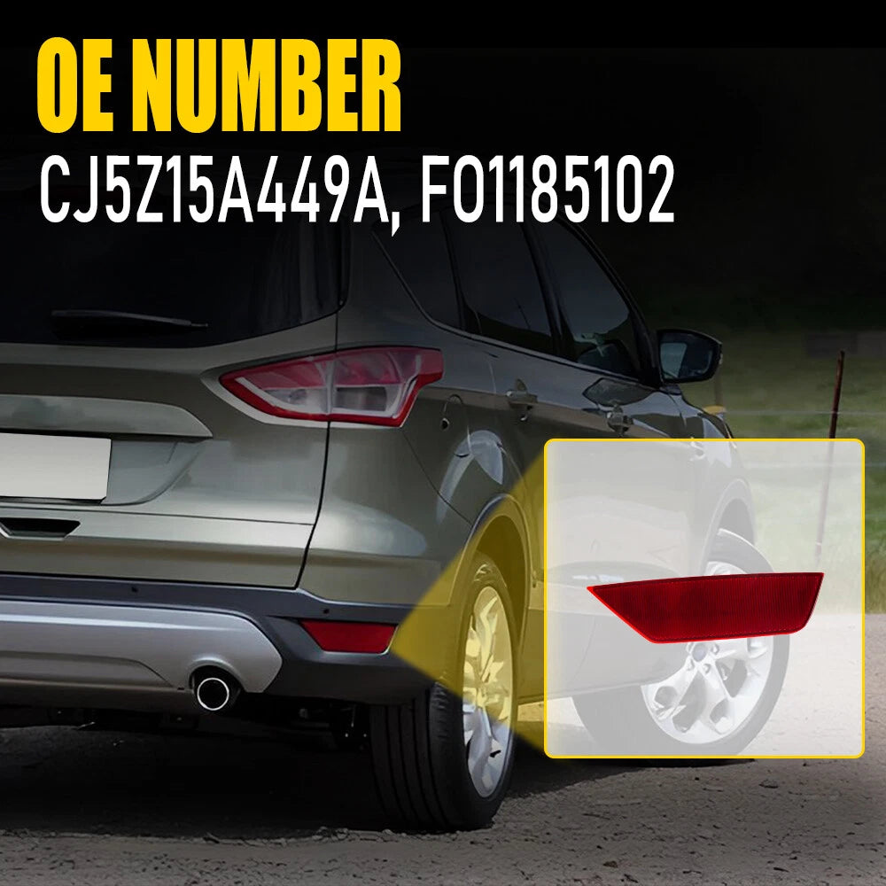 RH Passenger Side Rear Bumper Reflector Light for Ford Escape (2013–2019)