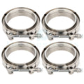 Set of 4 V-Band Turbo Pipe Exhaust Flange Clamps 3.5" Zinc Plated Iron