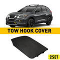 Set of 2 Black Front Tow Hook Covers for Nissan Rogue (2017–2020)