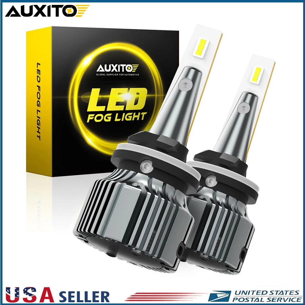 2X LED Fog Light Bulbs for H27W/2 881 (6500K)