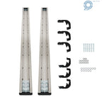 Set of 2 Silver Running Boards for Chevy Silverado 1500 Double Cab (2019–2024)