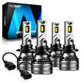 2X NOVSIGHT 9005 9006 LED Headlight Bulbs HB3 HB4 (6500K, 40000LM)