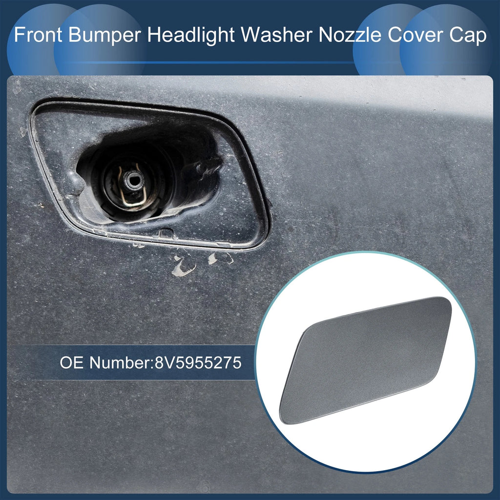 Front Left Washer Nozzle Cover Cap for Audi A3 8V (2013–2016) Gray