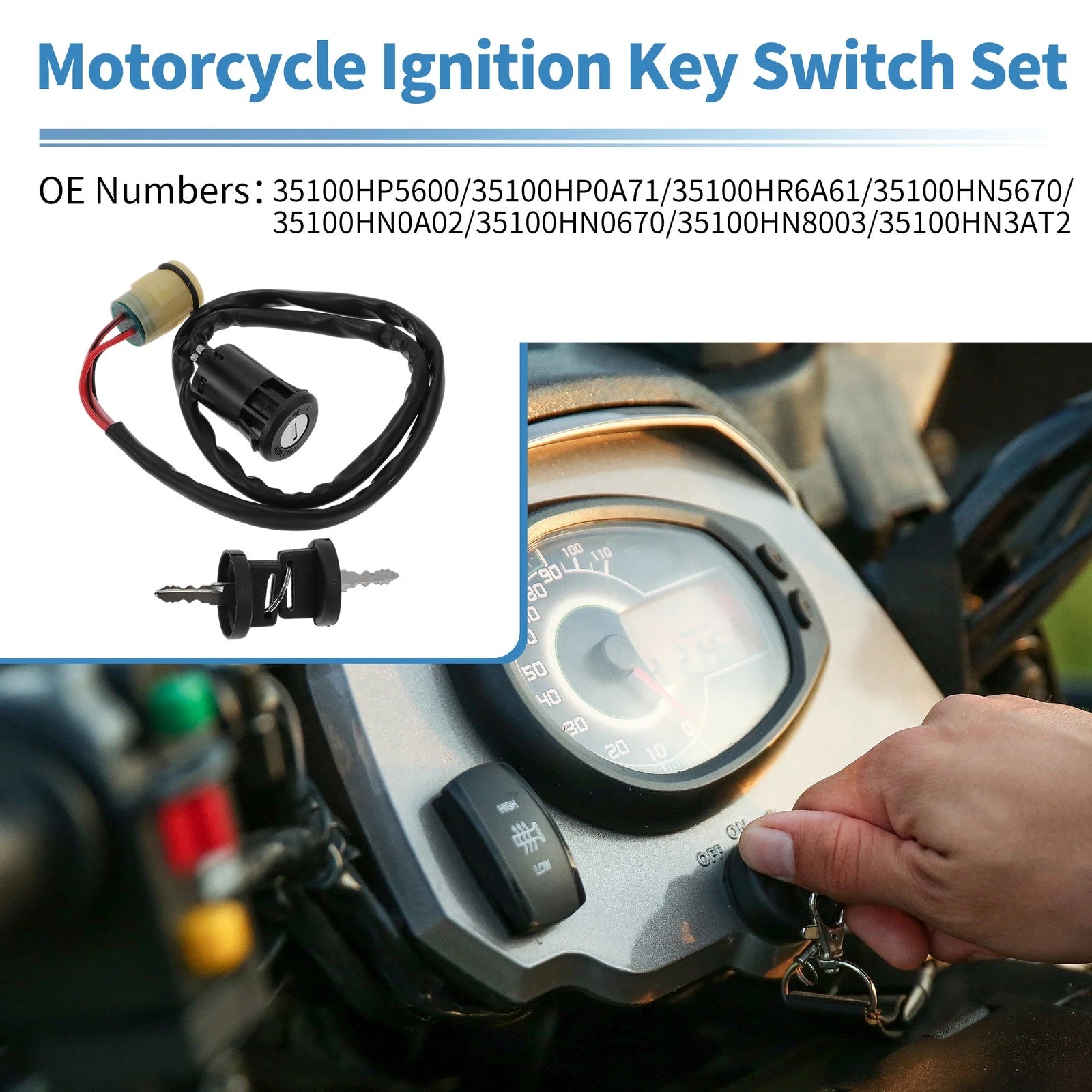 Ignition Key Switch No. 35100HP5600/35100HP0A71 for Honda TRX350TE (2000)