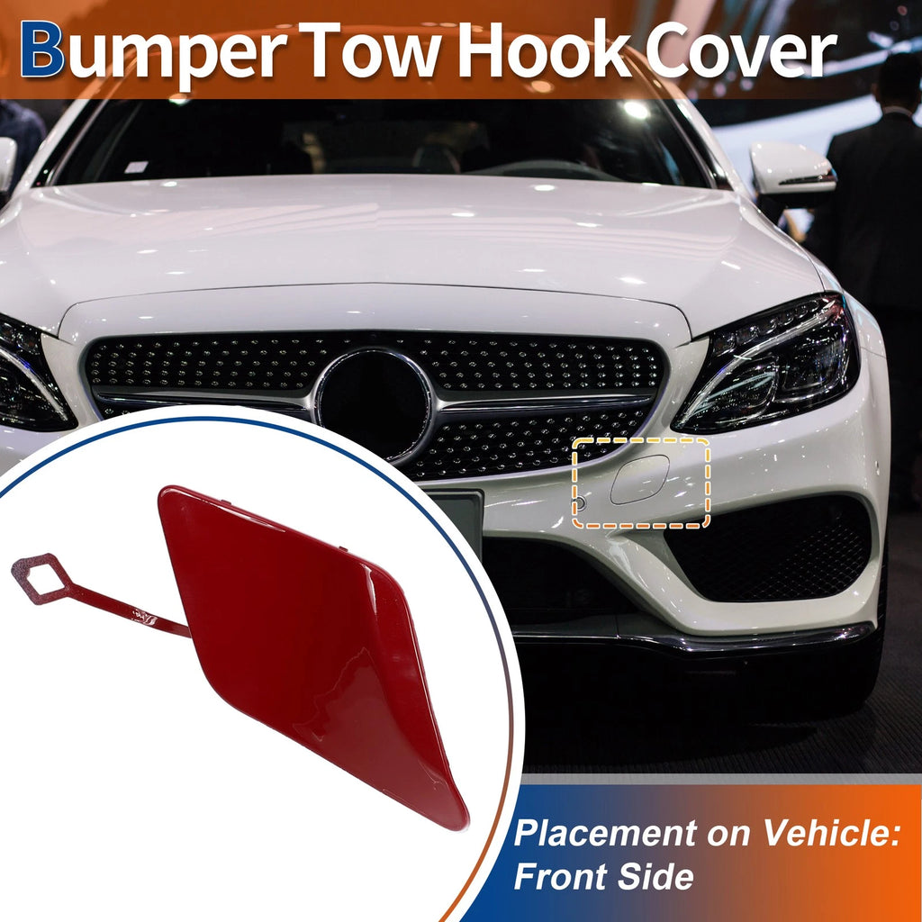Tow Hook Cap for Mercedes-Benz C250 (2012–2015) No.A2048850526 Bright Red