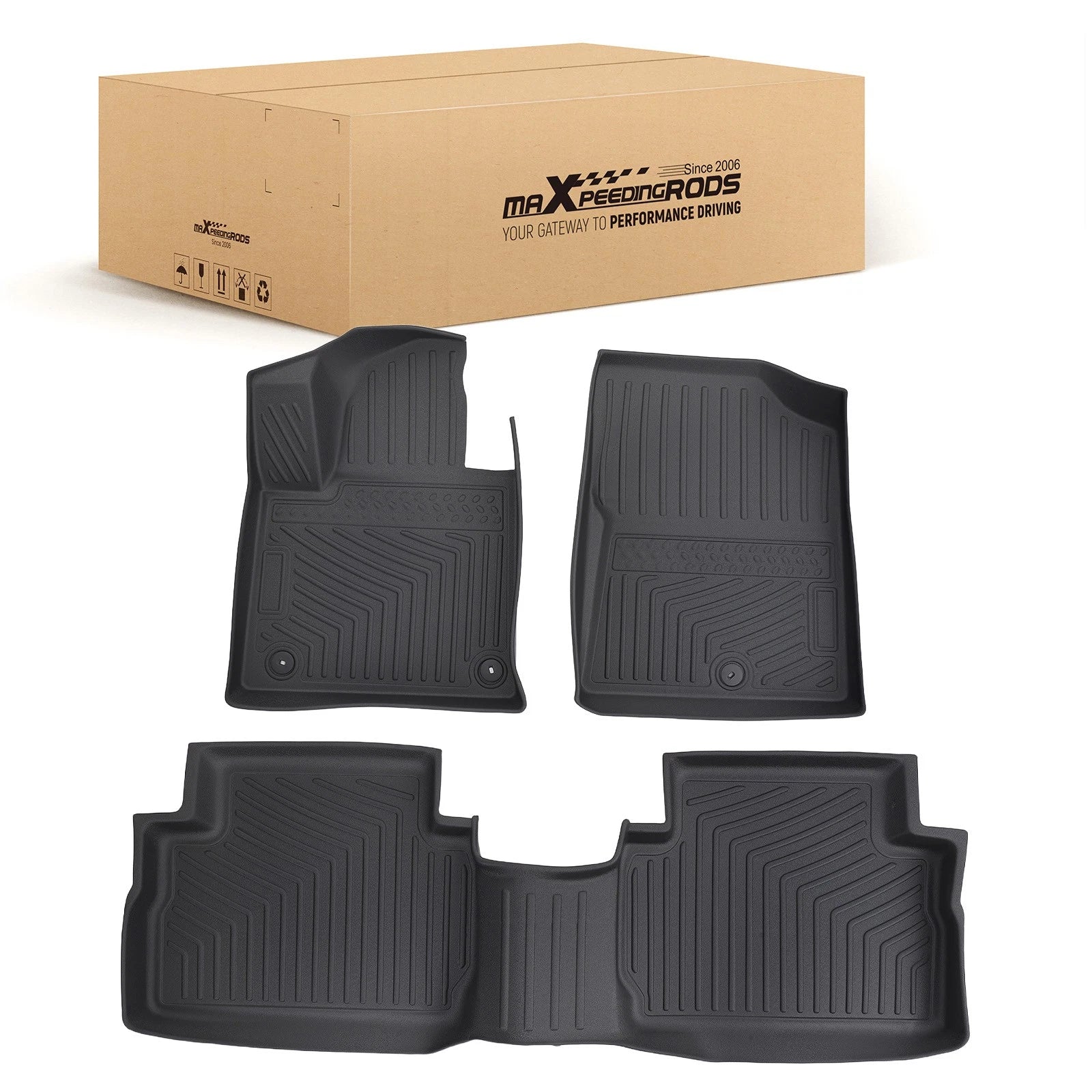 Anti-Slip TPE Floor Mats Liner for Hyundai Santa Fe 5 Seat (2021–2023)