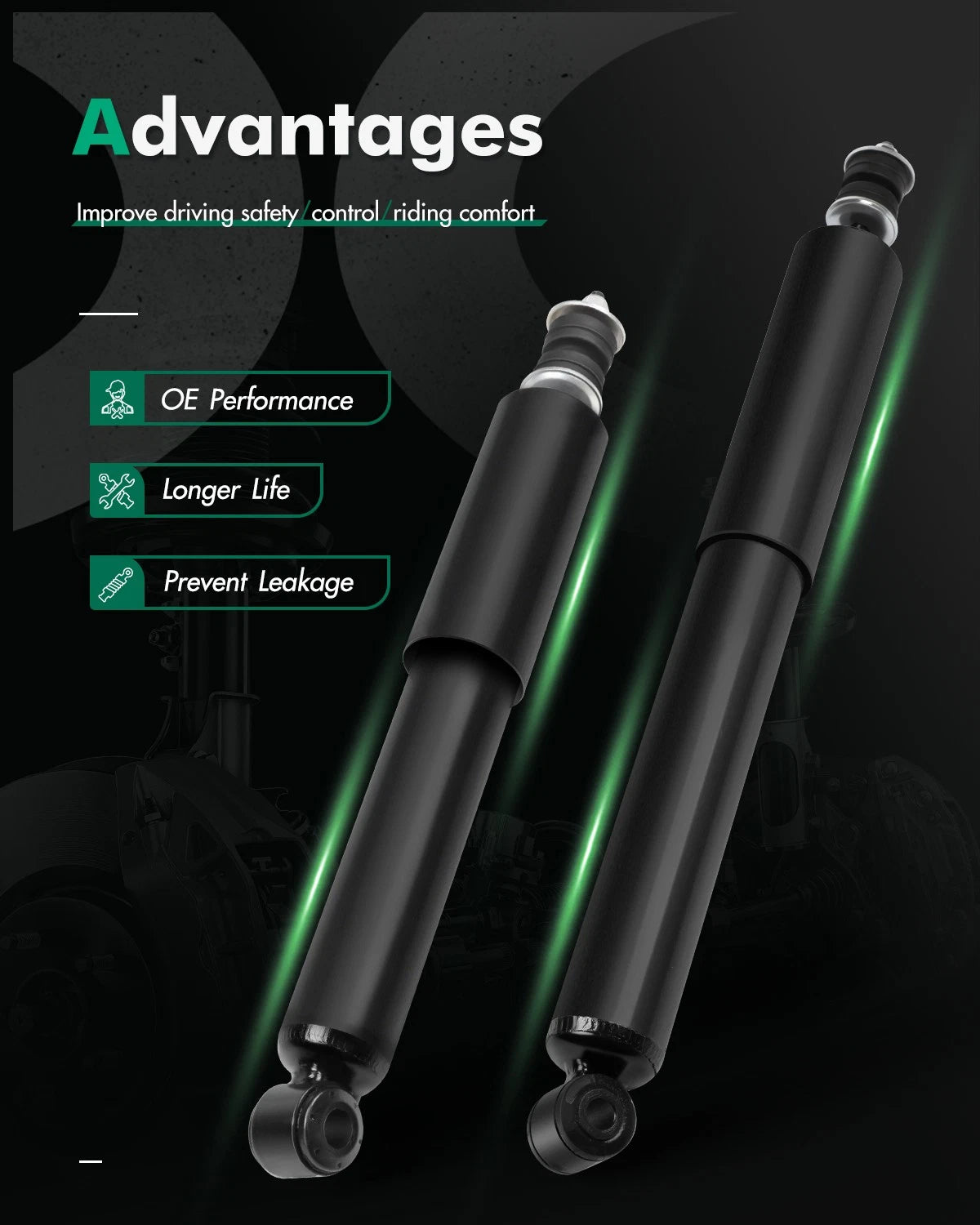 Set of 4 Shocks Struts for Ford E-150 Econoline (1992–2006)