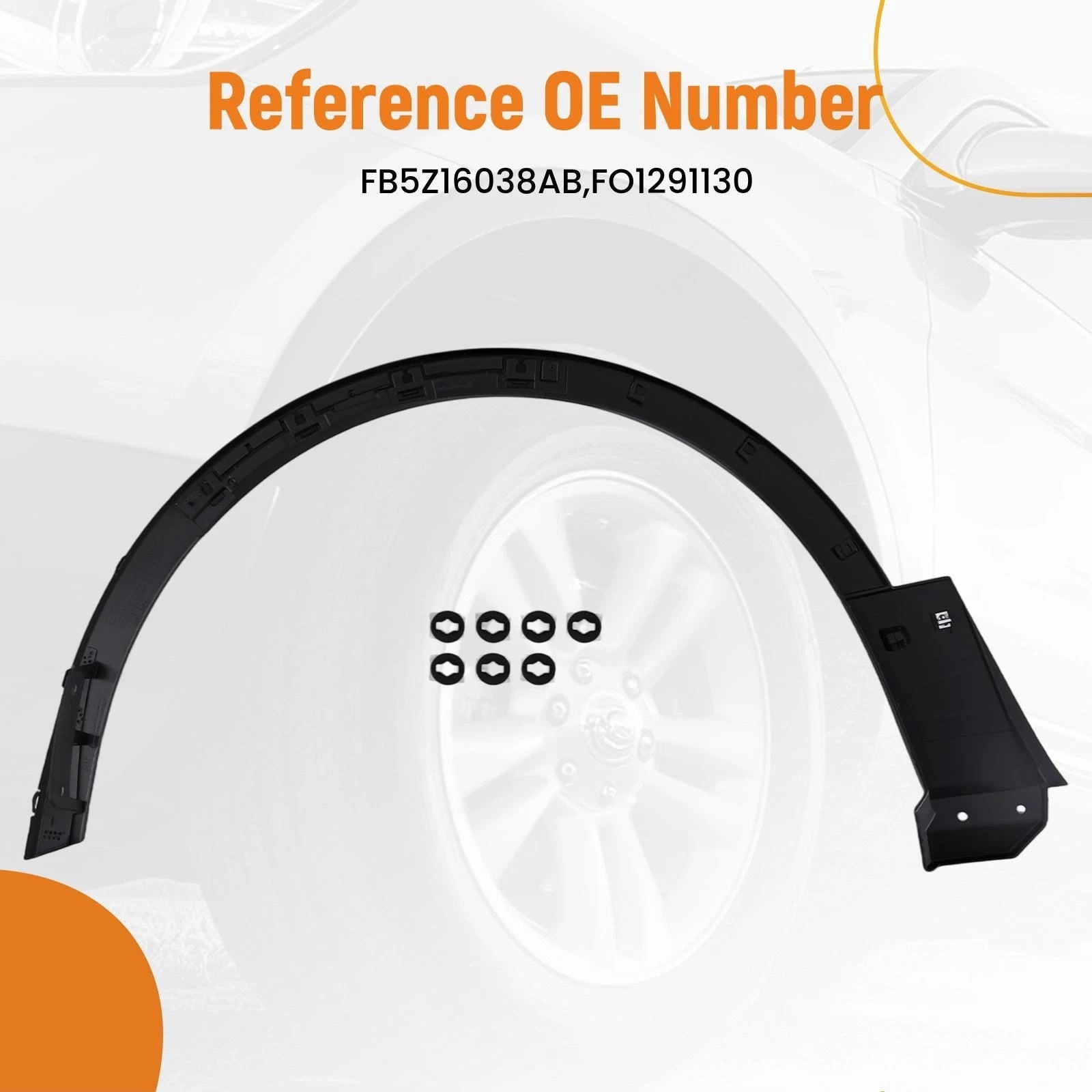 Fender Flare Trim RH for Ford Explorer (2016–2019) Black FB5Z16038AB FO1291130