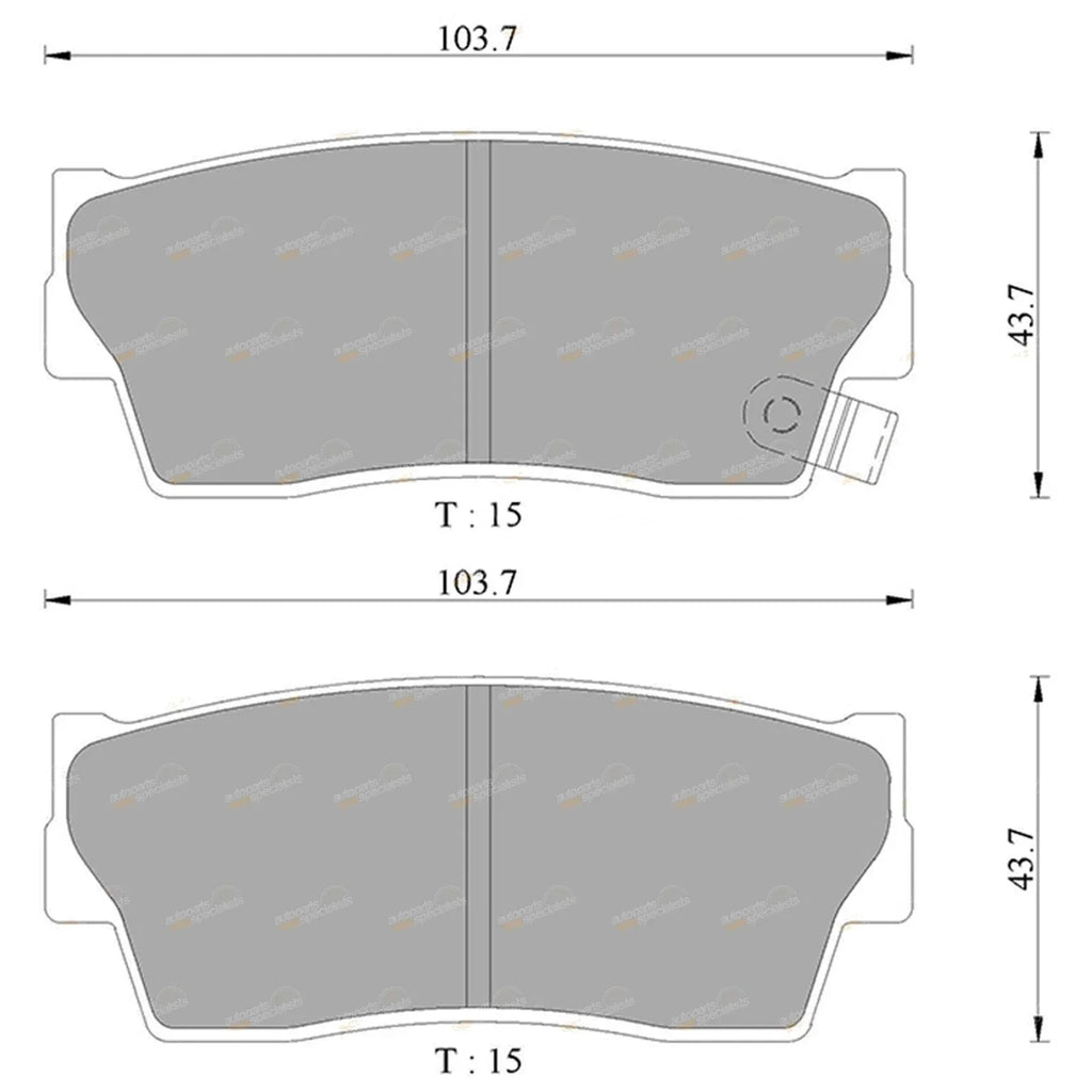 Front Disc Brake Pads Set for Suzuki Vitara (1988-1998)