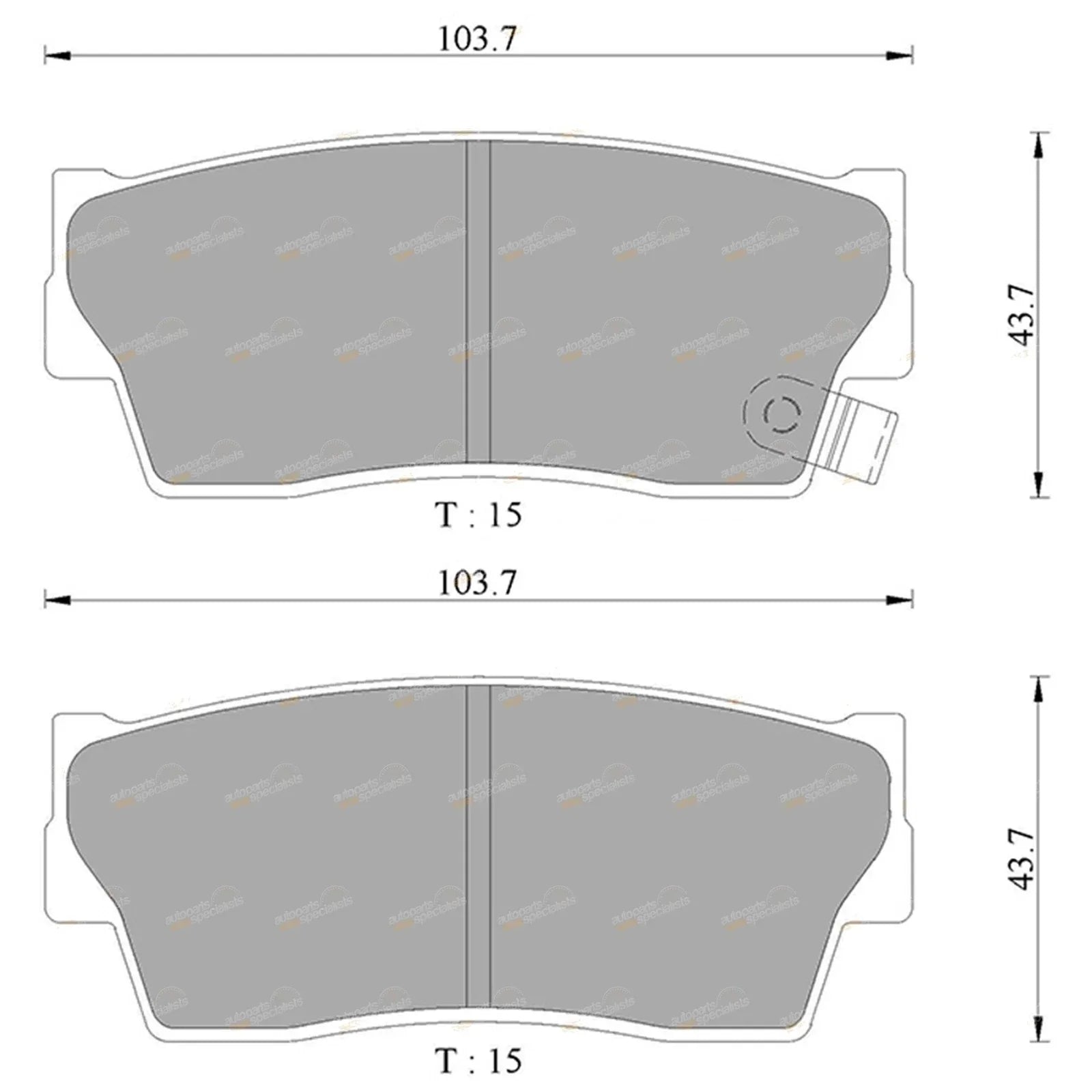 Front Disc Brake Pads Set for Suzuki Vitara (1988-1998)