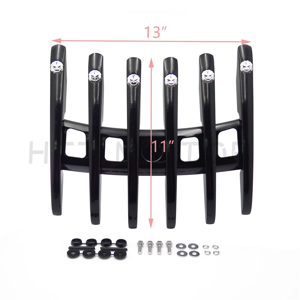 Skull Stealth Top Luggage Rail Rack for Harley Touring Road King (2009–2023)