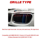 M-Sport Color Kidney Grille Insert Trims for BMW E90 E91 3 Series (2009-2012)