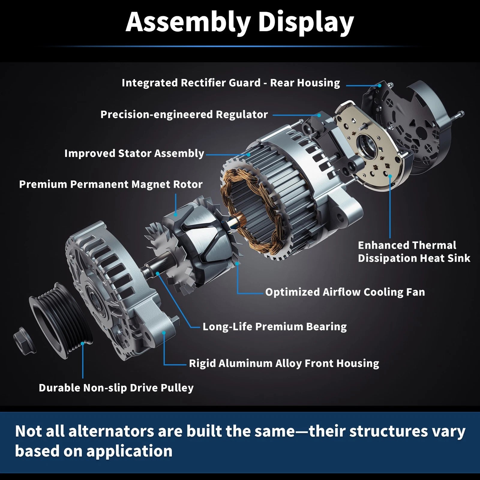 Alternator for Nissan Altima (2013–2018) No. 231003TA1A, A002TJ1881, 231003TA1BRE