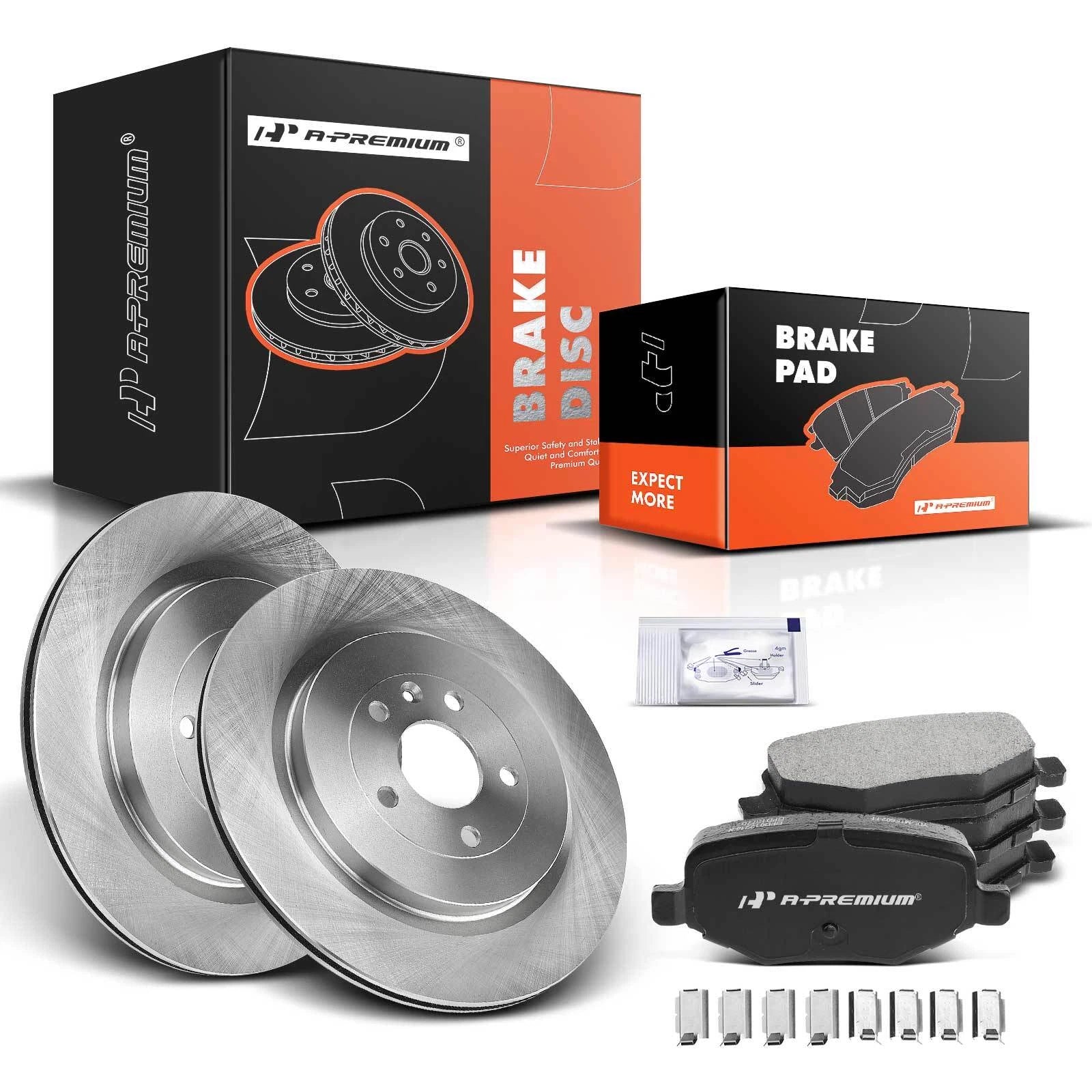Rear Disc Brake Rotors & Ceramic Pads for Ford Explorer Flex (2015–2019)