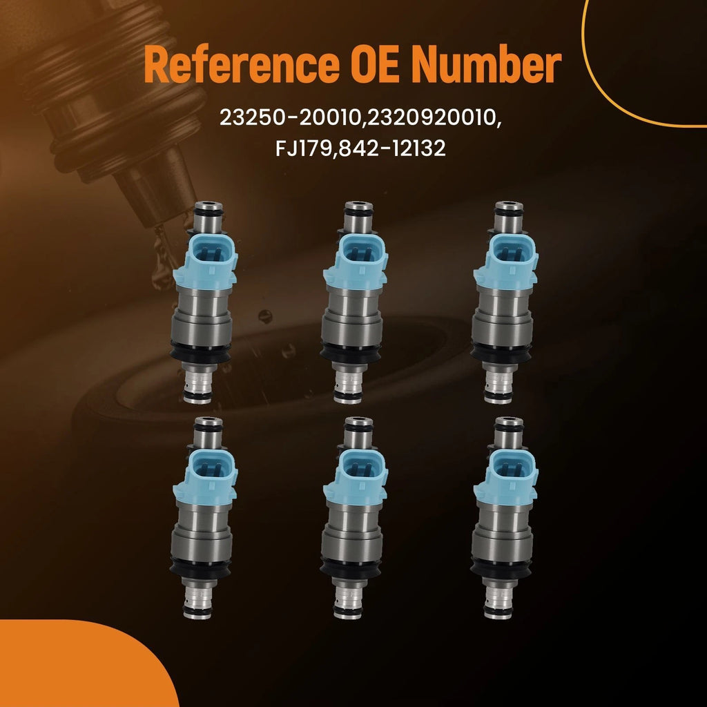 Set of 6 Fuel Injectors for Toyota Camry Avalon Sienna Solara (1994–2003)