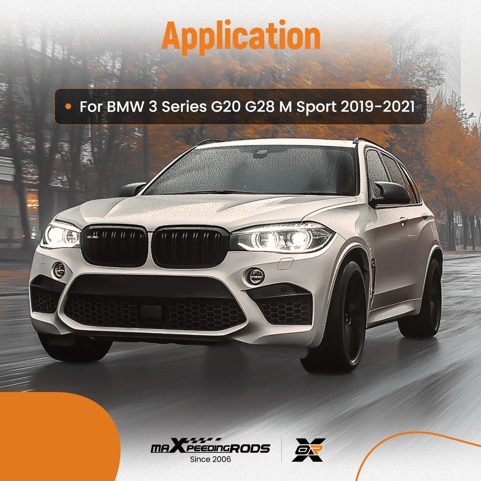 Carbon Look Front Bumper Lip Spoiler for BMW 3 Series G20 (2019-2021)