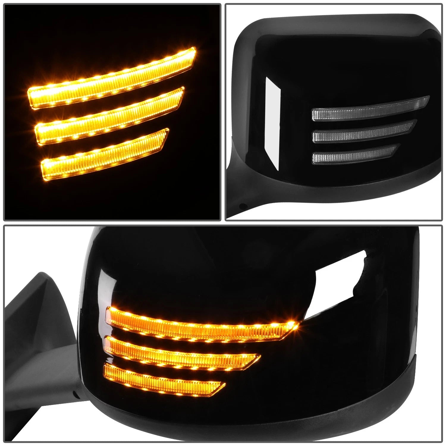 Sequential LED Turn Signal Hood Mirrors for International MV HV LT (2018–2022)
