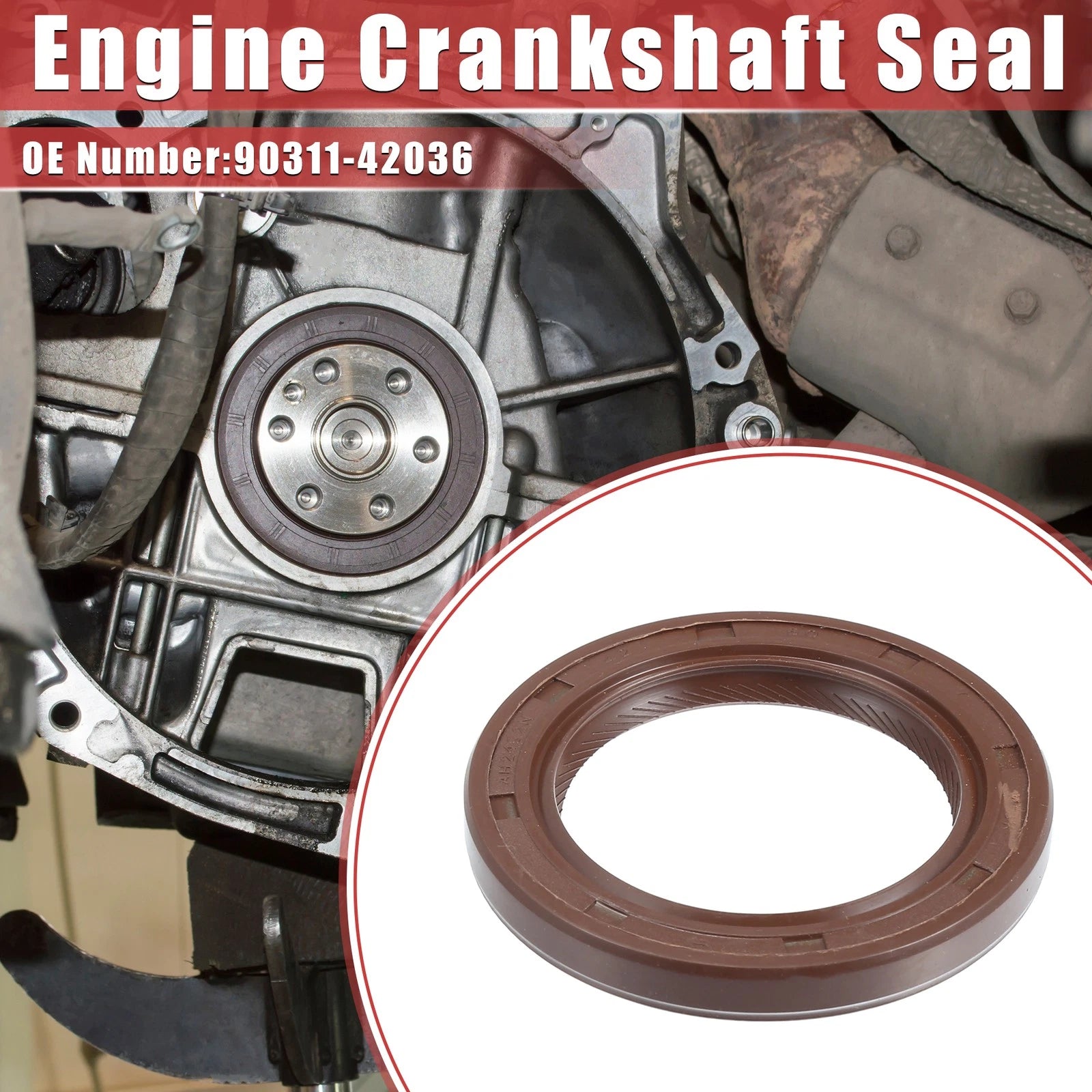 Engine Crankshaft Seal No. 90311-42036 for Toyota Avalon (2005–2018) Rubber