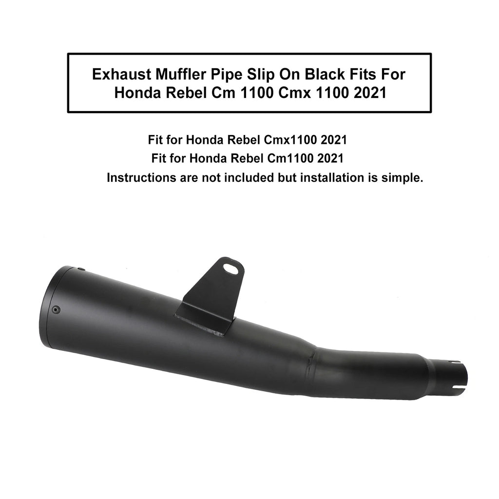 Exhaust Muffler Pipe Slip On Black for Honda Rebel CM1100 (2021–2023)