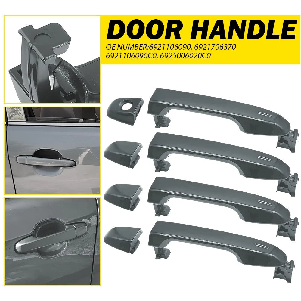 Set of 4 Gray Exterior Door Handles for Toyota Camry (2012–2017)