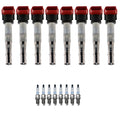 Set of 8 Ignition Coils & Spark Plugs for Audi A6 Quattro R8 S5 (2005–2020)